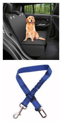 Dog Car Seat Cover View Mesh Pet Carrier Hammock Safety Protector Car Rear Back Seat Mat With Zipper And Pocket For Travel - Image 10