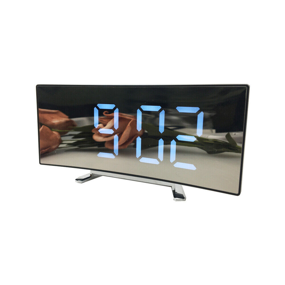 LED Digital Alarm Clock USB Temperature Curved Display Snooze Bedside Modern Hot - Image 5