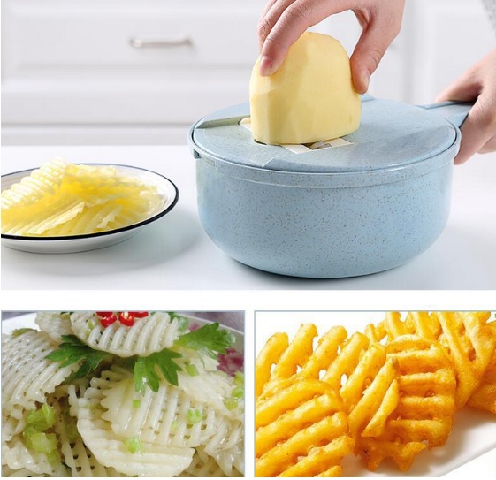8 In 1 Mandoline Slicer Vegetable Slicer Potato Peeler Carrot Onion Grater With Strainer Vegetable Cutter Kitchen Accessories - Image 10