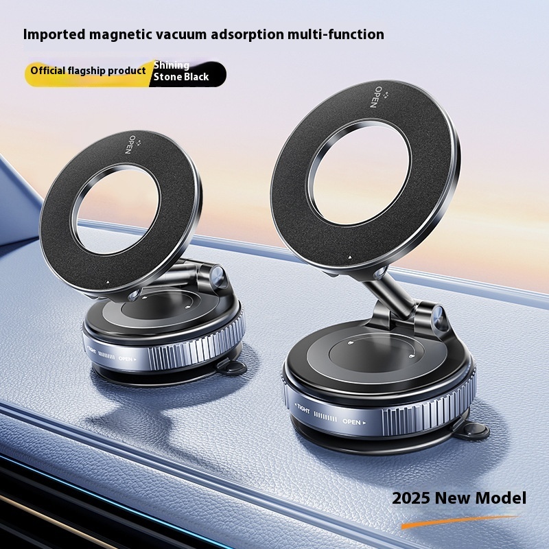 Magnetic Phone Holder With Vacuum Suction Foldable Adjustable Car Mount Magnetic Bracket Suction Nonslip For Busy Commuters - Image 5