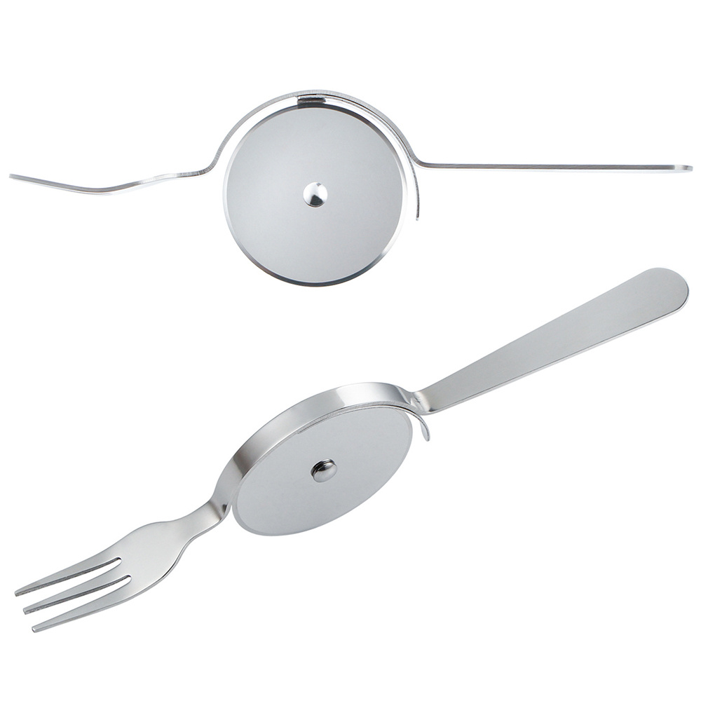 Stainless Steel Cake Cutter with Knife and Fork - Image 3