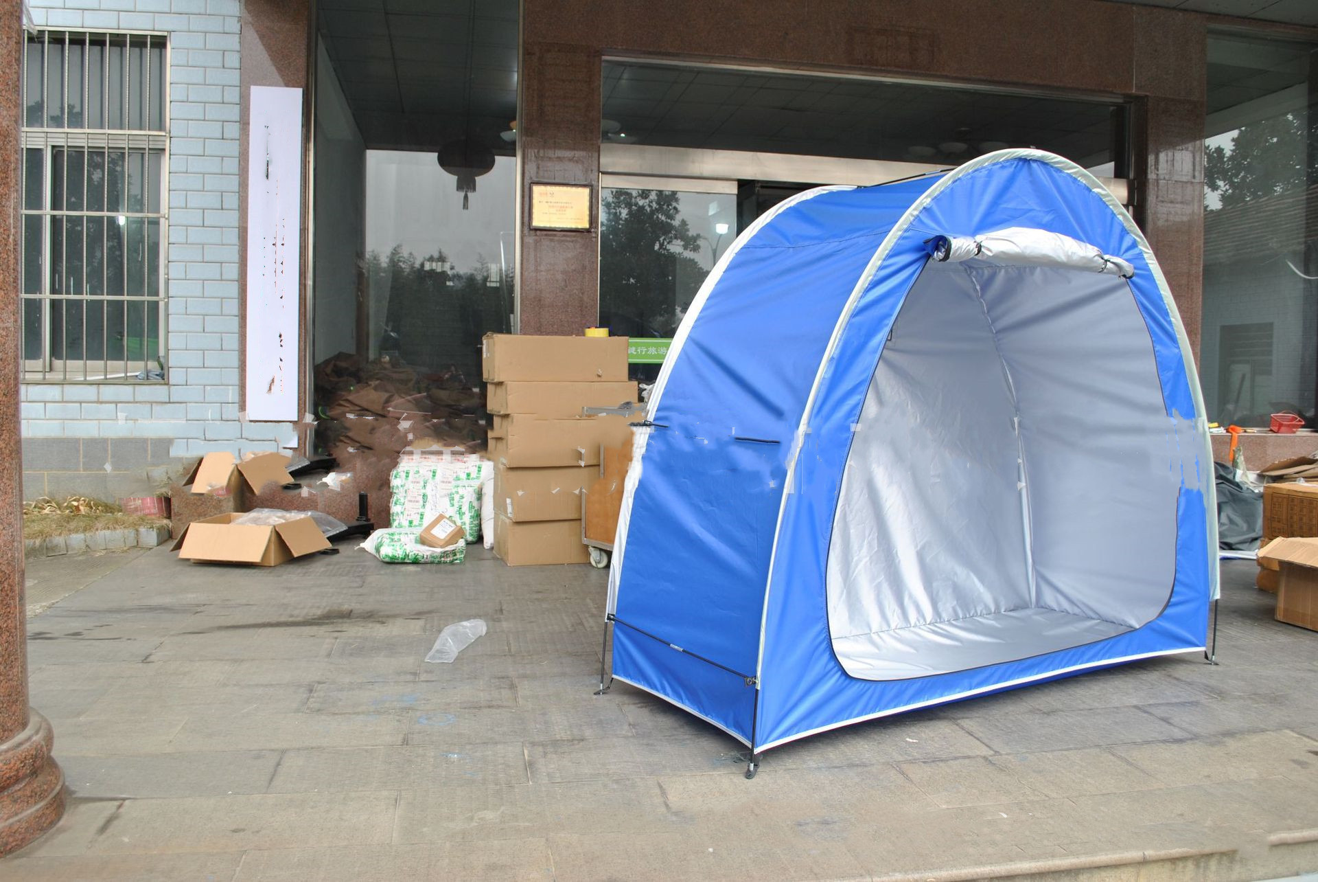 Parked mountain bike folding canopy - Image 7