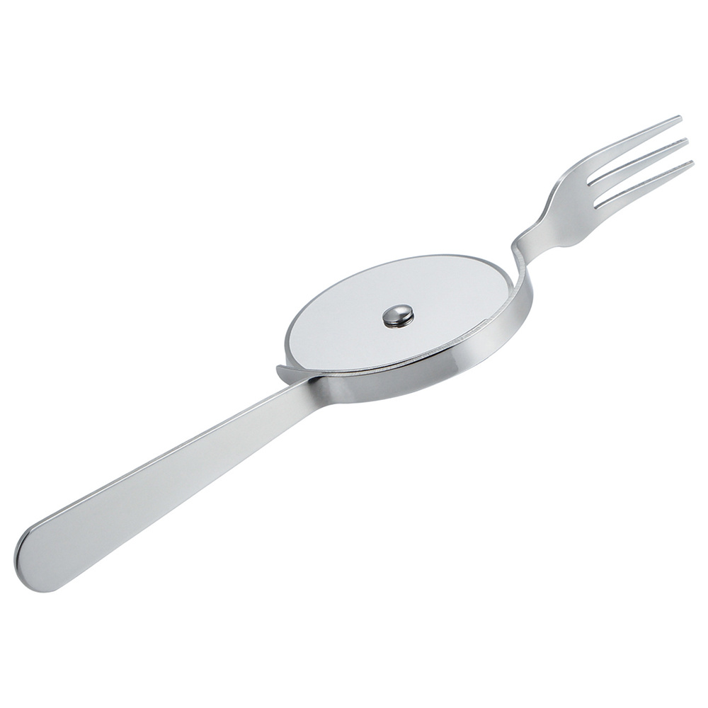 Stainless Steel Cake Cutter with Knife and Fork - Image 2
