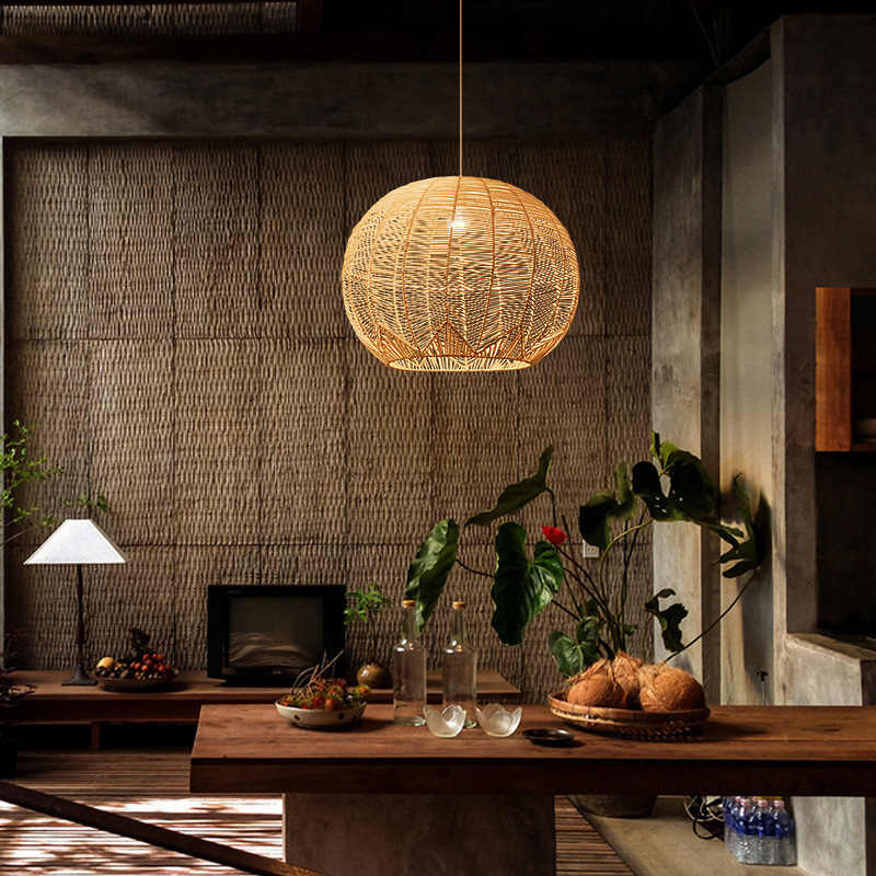 Chandelier Japanese Zen Designer Creative Rattan - Image 7