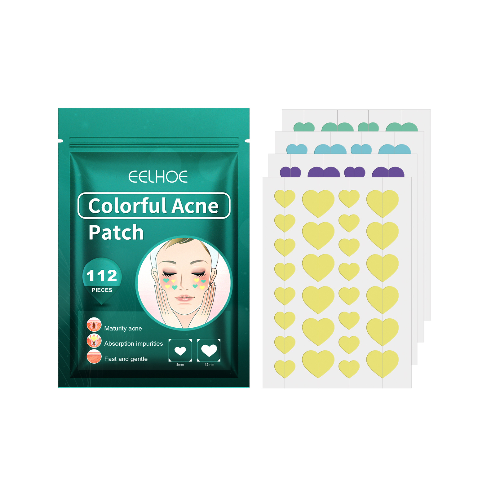 EELHOE Love Acne Patch Gentle Cleansing Acne Patch Fades Facial Acne Marks And Spots Facial Cleansing Care - Image 5