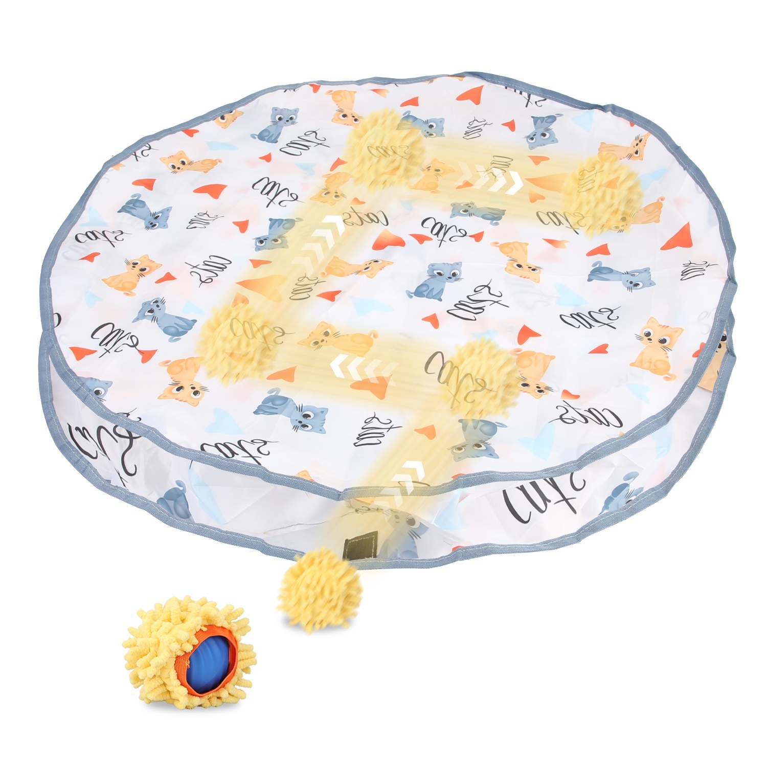 Cat Toys Ball Fast Rolling In Pouch Rechargeable Motion Activated Interactive Cat Toys For Indoor Cats Hide And Seek Mouse Catching Game - Image 5