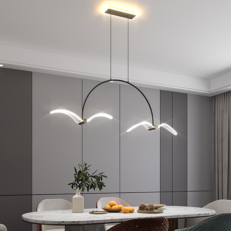 Modern Minimalist Bedroom Showroom Window Seagull Led Chandelier - Image 3