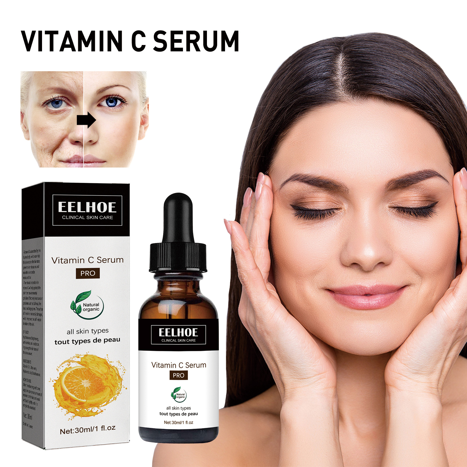 EELHOE Vitamin C Serum For Reducing The Appearance Of Fine Lines, Firming, And Moisturizing The Skin For A More Youthful Complexion - Image 3