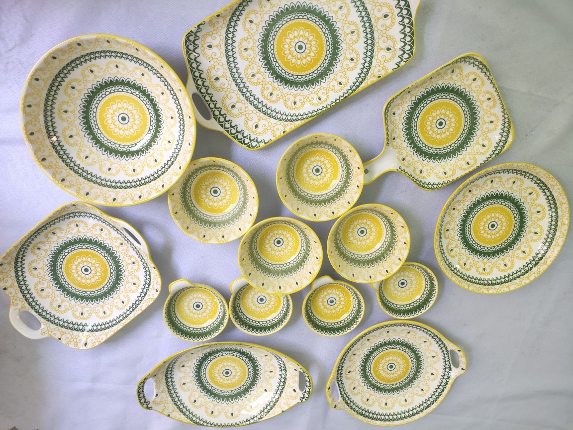 Bohemian Ceramic Plates Cutlery Set Color Box Packaging - Image 9