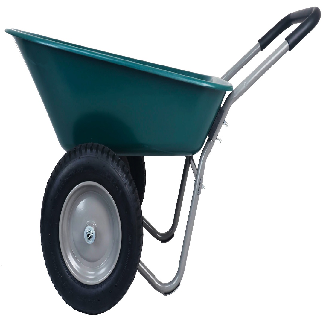 Only Supports Self Pickup Dual-Wheel Home Garden Yard Utility Wheelbarrow Cart With Built-in Stand - Image 3