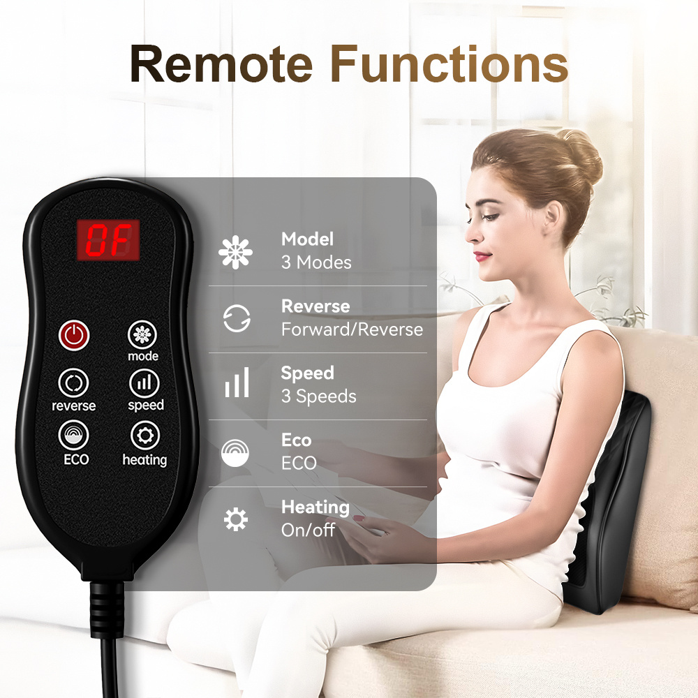 Waist & Back Full Body Massager, Heated Massager For Back, Neck, Shoulders & 3 Adjustments, - Image 5