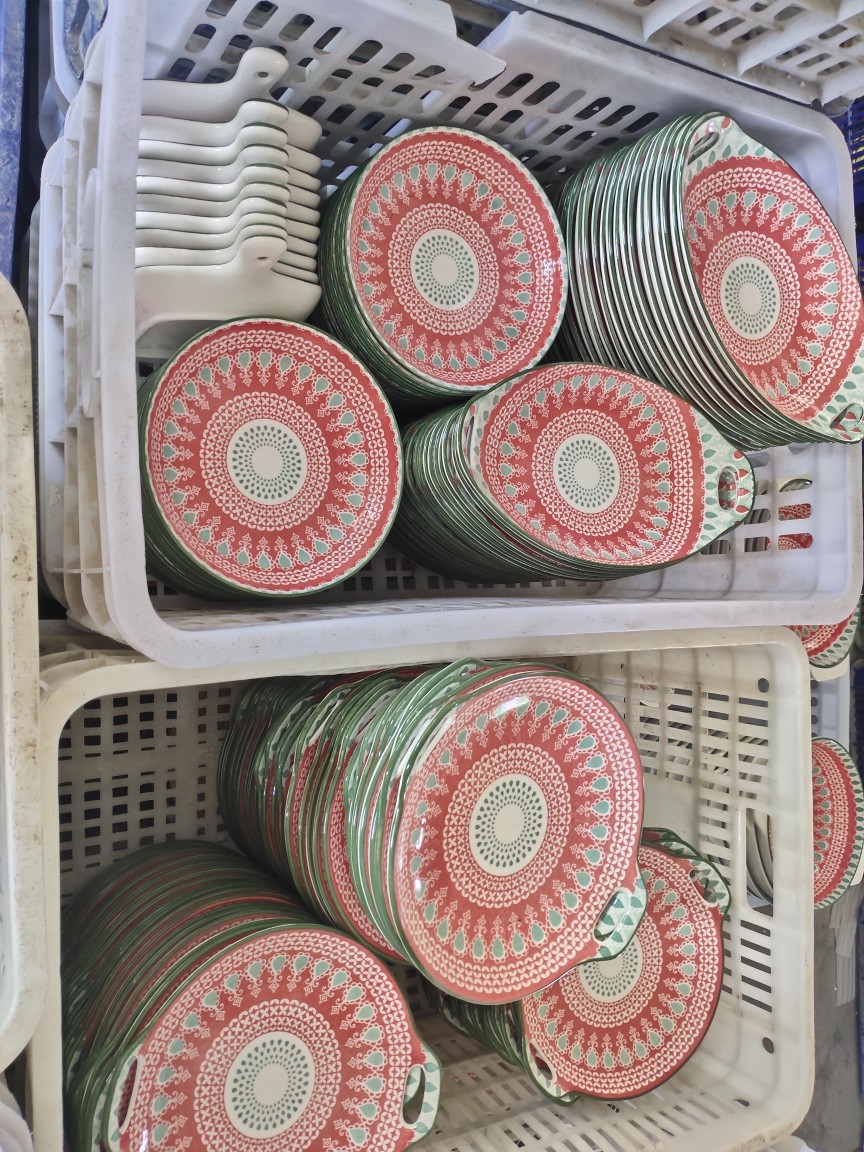 Bohemian Ceramic Plates Cutlery Set Color Box Packaging - Image 6