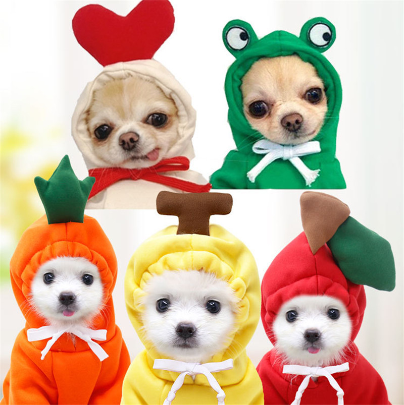 Cute Fruit Dog Clothes For Small Dogs Hoodies Winter Warm Fleece Pet Clothing Puppy Cat Costume Coat For French Chihuahua Outfit - Image 8
