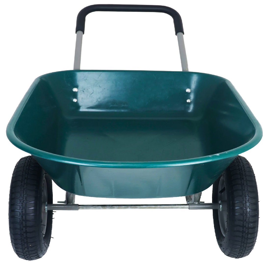Only Supports Self Pickup Dual-Wheel Home Garden Yard Utility Wheelbarrow Cart With Built-in Stand - Image 2