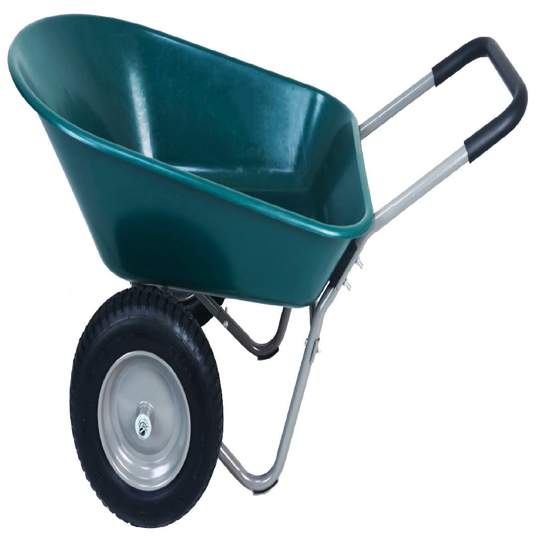 Only Supports Self Pickup Dual-Wheel Home Garden Yard Utility Wheelbarrow Cart With Built-in Stand - Image 5