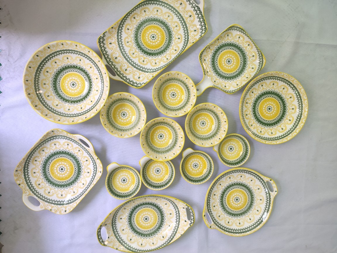 Bohemian Ceramic Plates Cutlery Set Color Box Packaging - Image 2