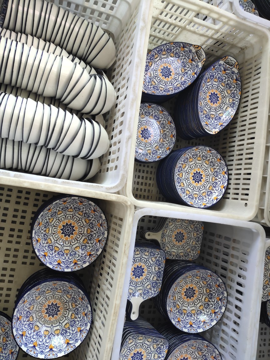 Bohemian Ceramic Plates Cutlery Set Color Box Packaging - Image 5