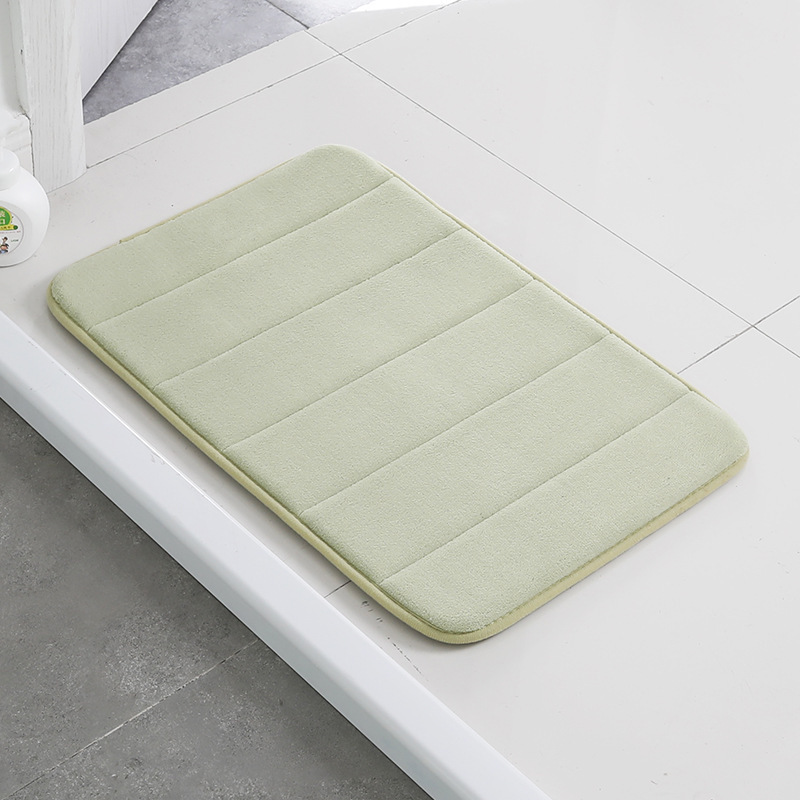 Home Bath Mat Coral Fleece Bathroom Carpet Water Absorption Non-slip Memory Foam Absorbent Washable Rug Toilet Floor Mat - Image 6