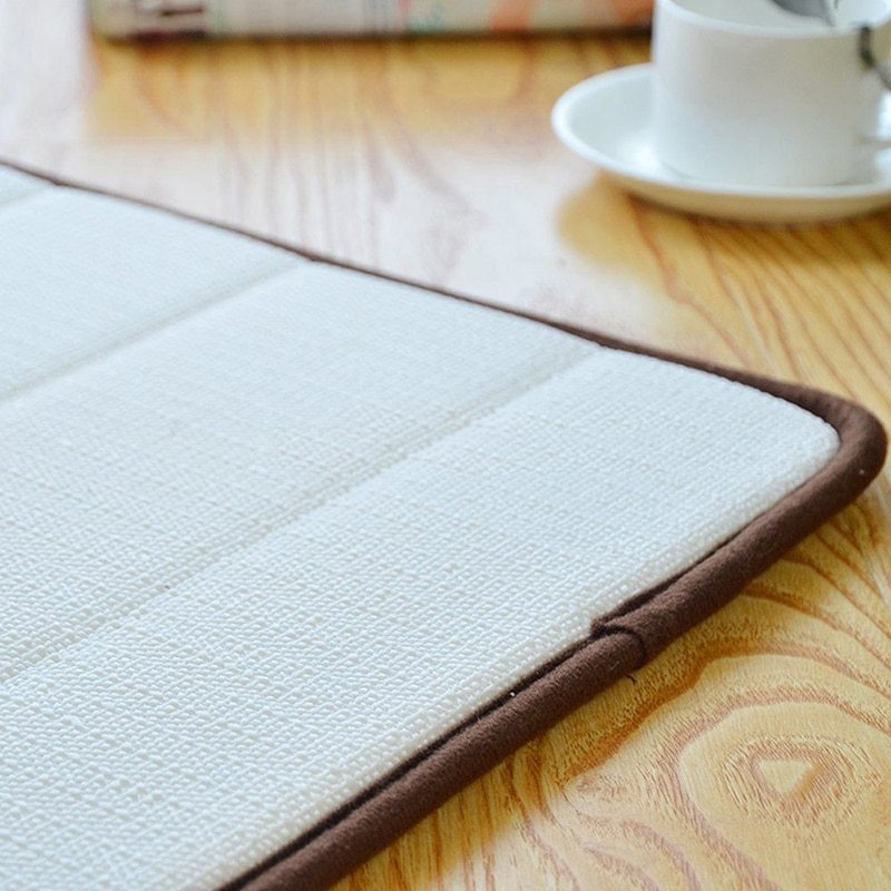Home Bath Mat Coral Fleece Bathroom Carpet Water Absorption Non-slip Memory Foam Absorbent Washable Rug Toilet Floor Mat - Image 10