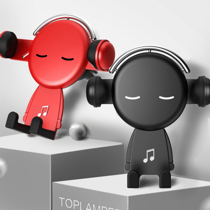 Telescopic Car Gravity Stand Anti-scratch Music Mr. Cartoon Anti-fall One-handed Operation - Image 6