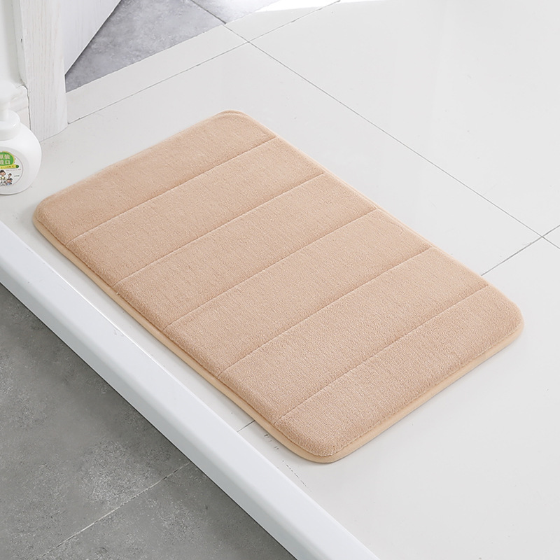 Home Bath Mat Coral Fleece Bathroom Carpet Water Absorption Non-slip Memory Foam Absorbent Washable Rug Toilet Floor Mat - Image 8