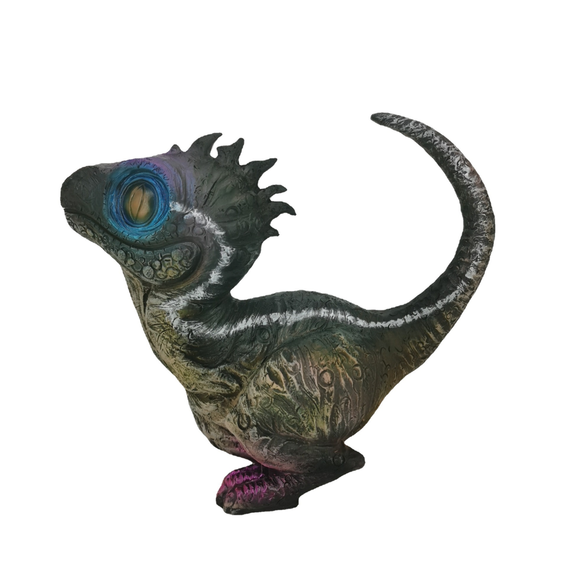 Cute Dinosaur Garden Statues Resin Velociraptor Ornament Realistic Dinosaur Statue For Garden Office Table Decor Kids Gifts - Image 3