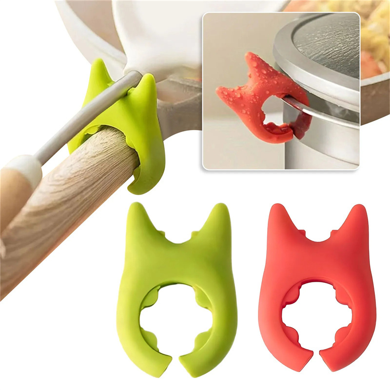 Multifunctional Spatula Holder Silicone Anti-overflow Spoon Holder Cooking Pot Anti-scalding Clip Kitchen Gadgets - Image 4