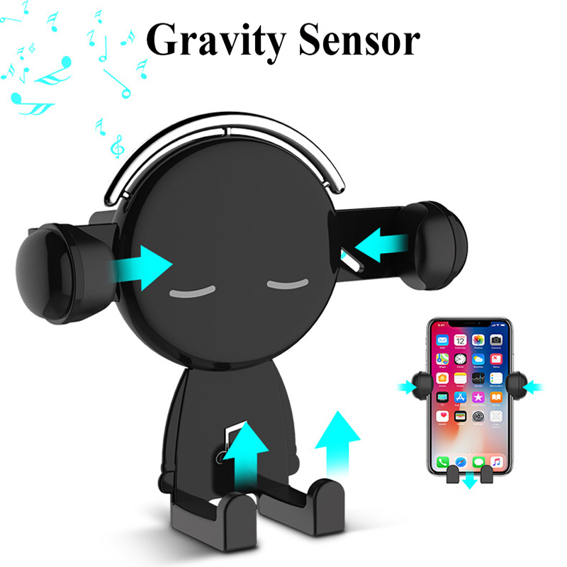 Telescopic Car Gravity Stand Anti-scratch Music Mr. Cartoon Anti-fall One-handed Operation - Image 5