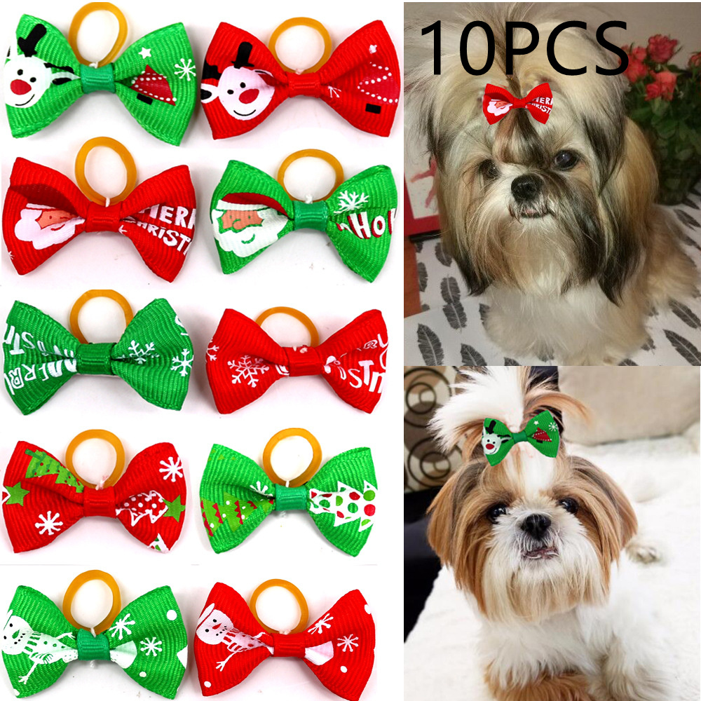 Christmas Pet Head Flower Dog Cat Cat Bow Santa Claus - Image 4